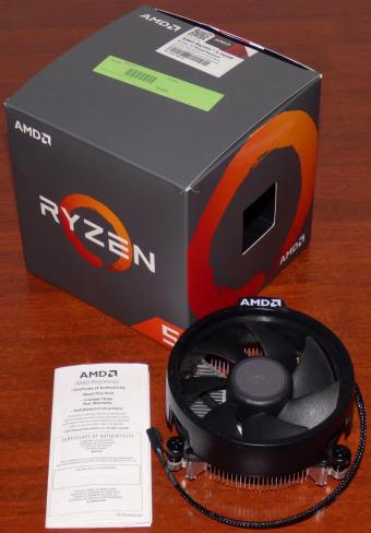 AMD Ryzen 5 2600 COA und Lüfter in OVP